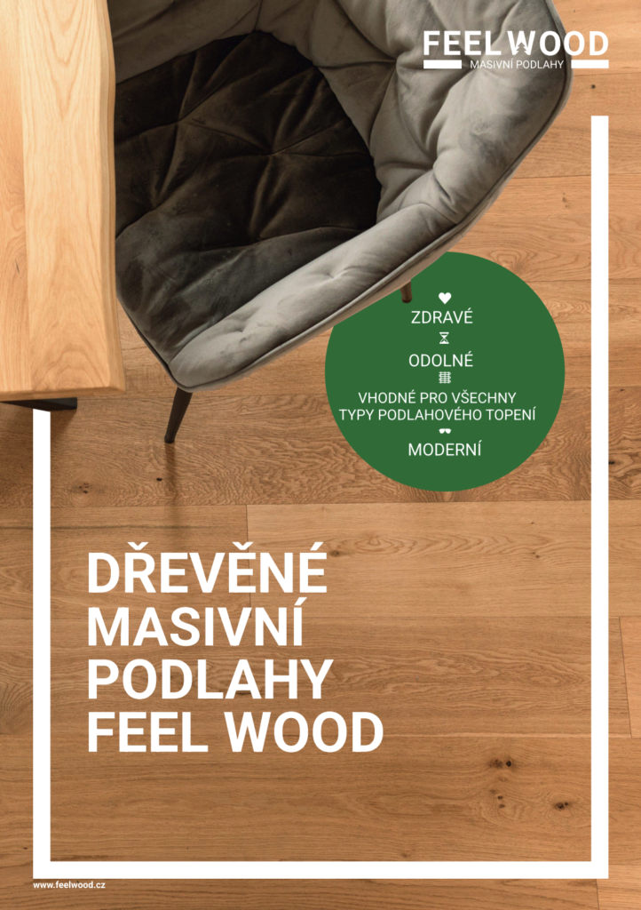 Přední strana brožurka FEEL WOOD